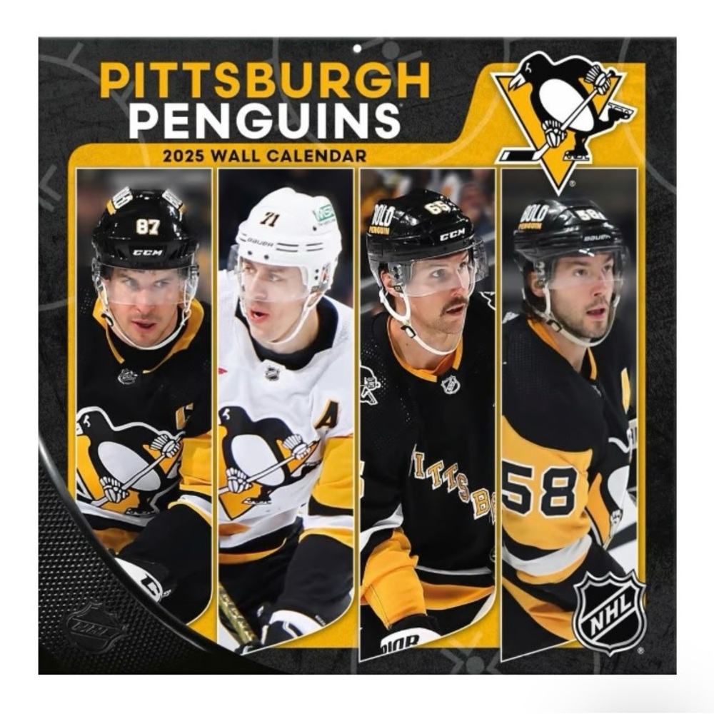 NEW Pittsburgh Penguins 2025 Wall Calendar, NHL Official Hockey 12 x 12 inches